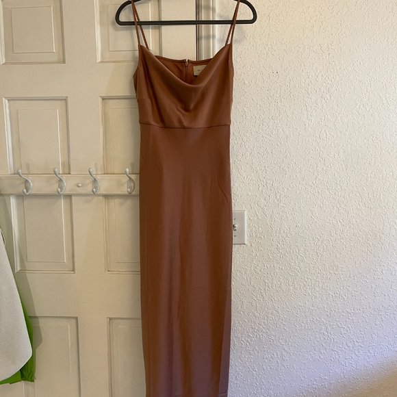 BHLDN Cali Satin Charmeuse Midi Dress - Picture 5 of 5